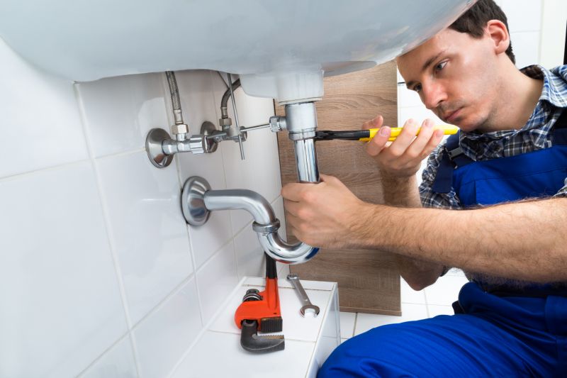 Plumber Installing Fixture